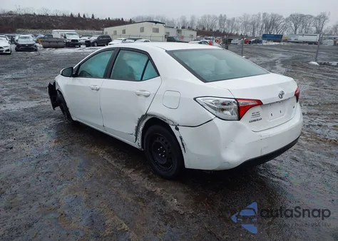 2015 Toyota Corolla Le из США, поврежденный, VIN 2T1BURHE1FC273626